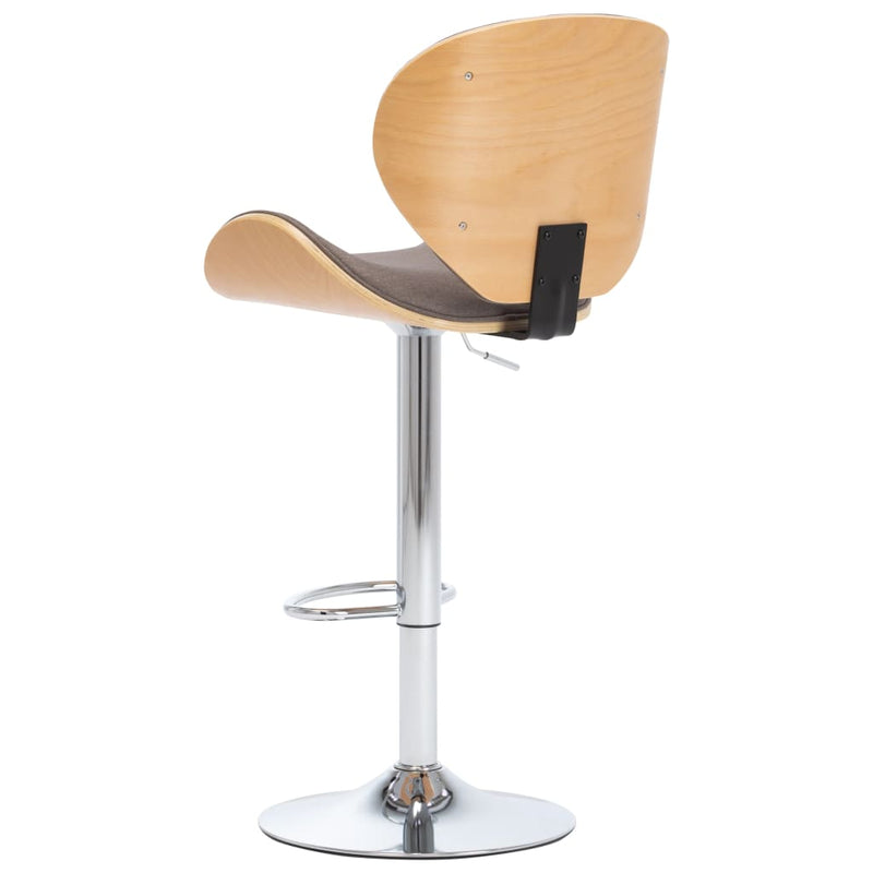 vidaXL Bar Stool Taupe Fabric