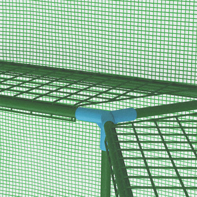 vidaXL Greenhouse with Shelves Steel 143x143x195 cm