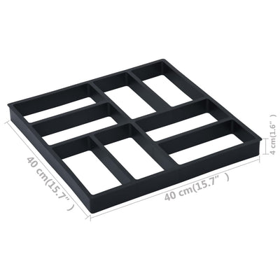 vidaXL Pavement Moulds 2 pcs 50.4x50.4x4.3 cm Plastic