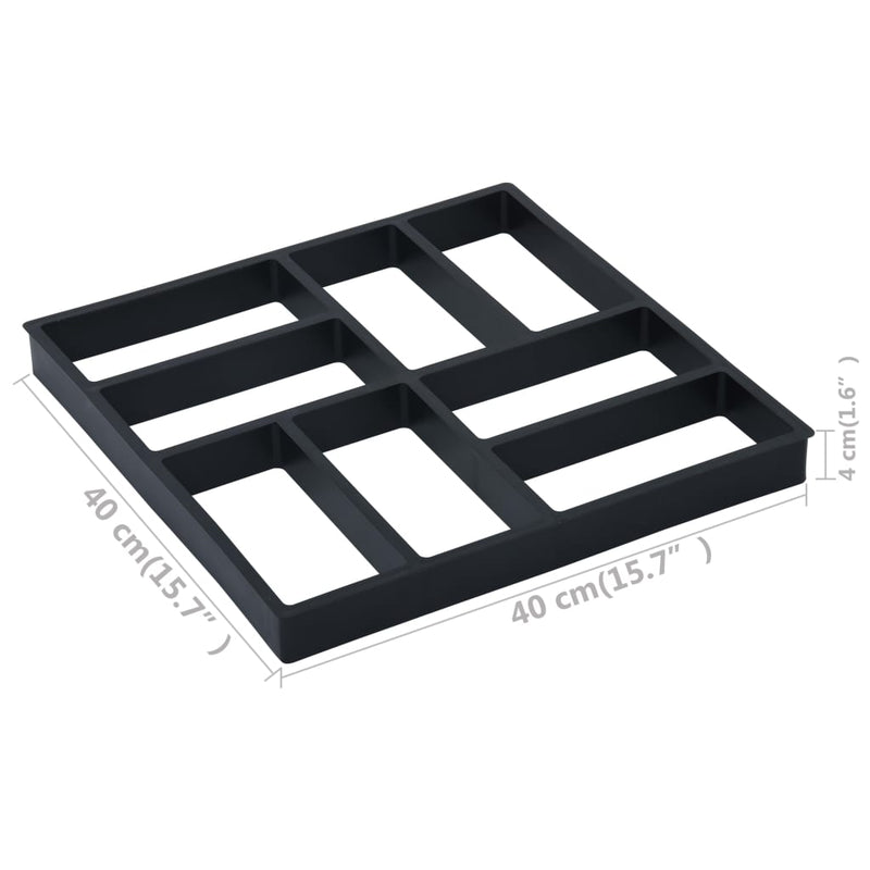 vidaXL Pavement Moulds 2 pcs 50.4x50.4x4.3 cm Plastic