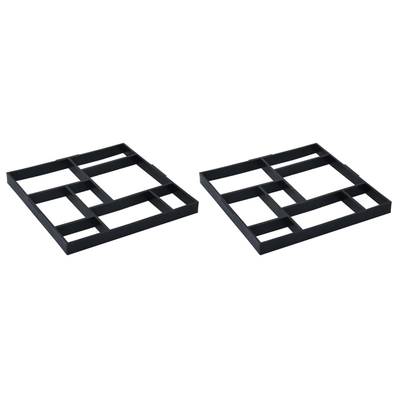 vidaXL Pavement Moulds 2 pcs 50.4x50.4x4.3 cm Plastic