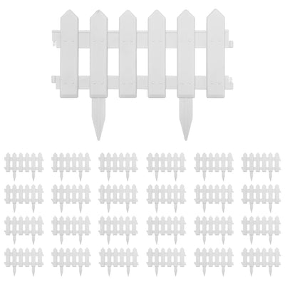 vidaXL Lawn Edgings 25 pcs Green 10 m PP