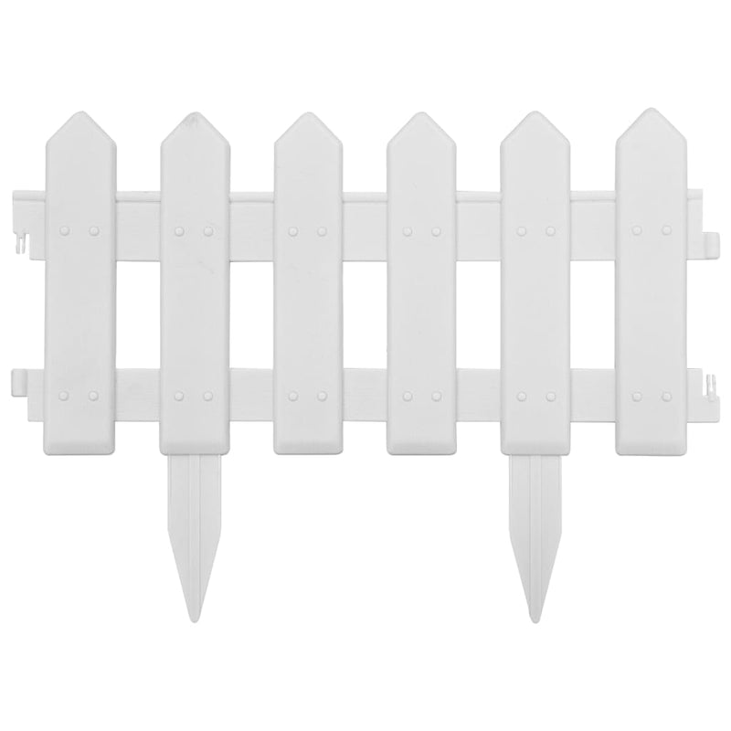 vidaXL Lawn Edgings 25 pcs Green 10 m PP