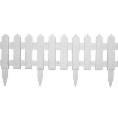 vidaXL Lawn Edgings 25 pcs Green 10 m PP