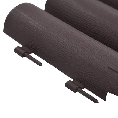 vidaXL Lawn Edgings 36 pcs Brown 10 m PP