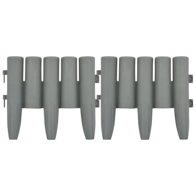 vidaXL Lawn Edgings 36 pcs Brown 10 m PP