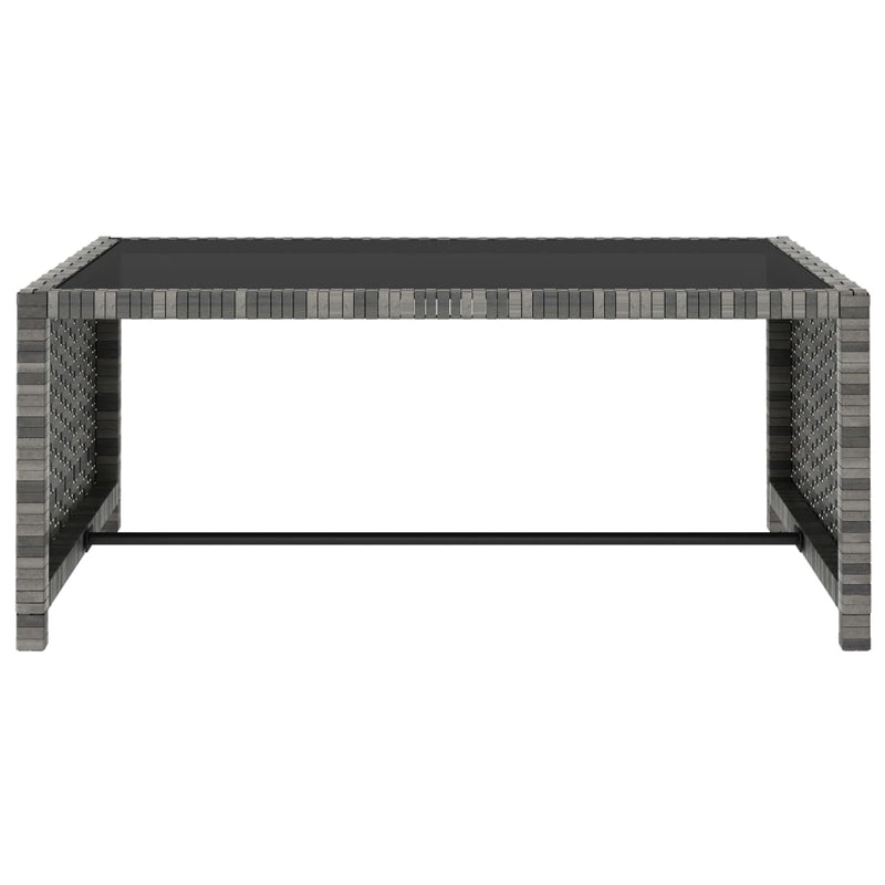 vidaXL Reclining Garden Chairs 2 pcs with Table Brown Poly Rattan