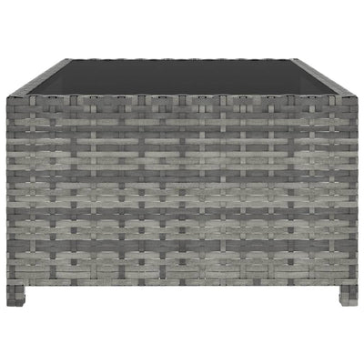 vidaXL Reclining Garden Chairs 2 pcs with Table Brown Poly Rattan