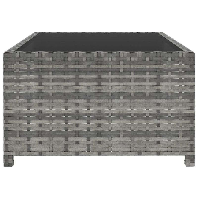 vidaXL Reclining Garden Chairs 2 pcs with Table Brown Poly Rattan