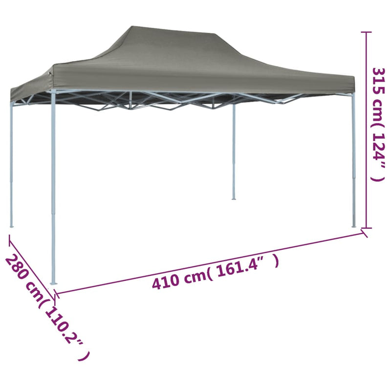 vidaXL Professional Folding Party Tent 3x4 m Steel Blue