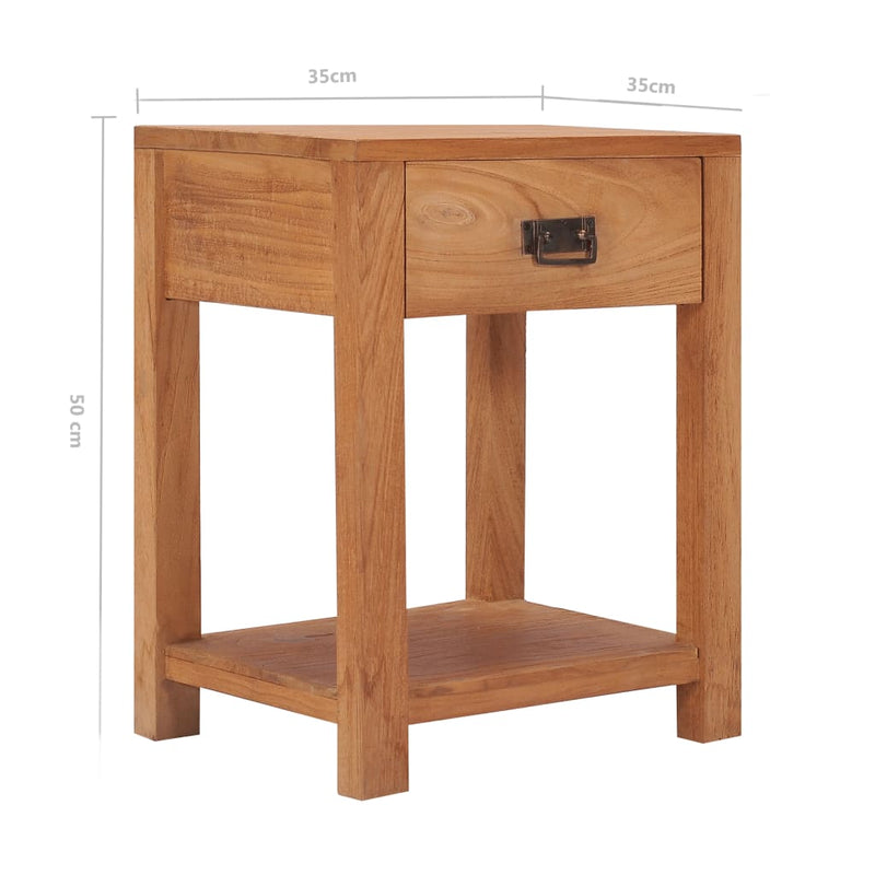 vidaXL Bedside Cabinet 40x30x50 cm Solid Teak Wood
