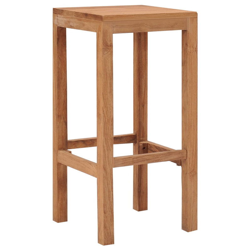 vidaXL Bar Stools 2 pcs Solid Teak Wood