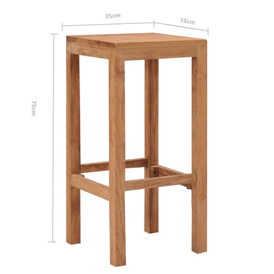 vidaXL Bar Stools 4 pcs Solid Wood Teak