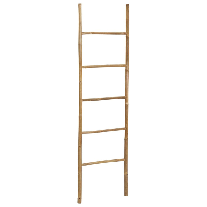 vidaXL Towel Ladder with 5 Rungs Bamboo 150 cm
