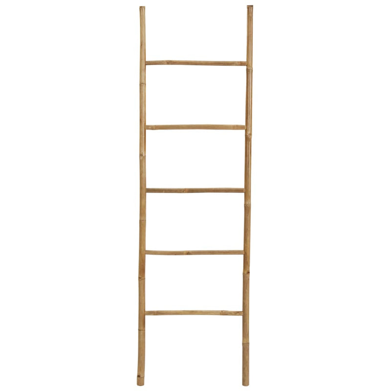 vidaXL Towel Ladder with 5 Rungs Bamboo 150 cm