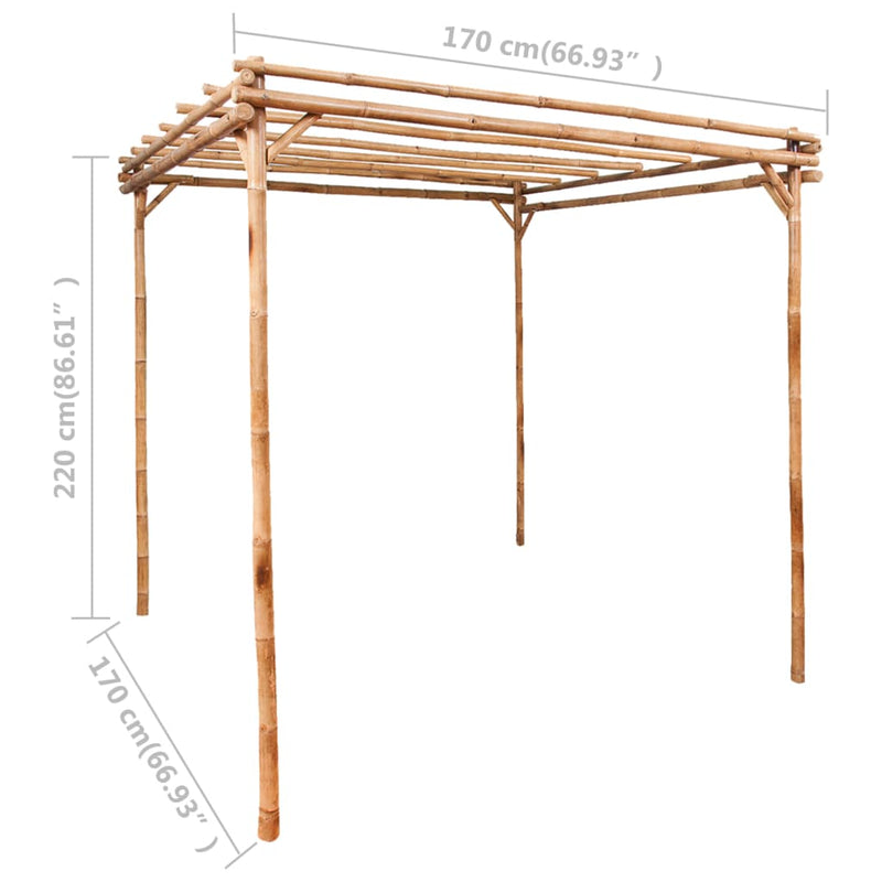 vidaXL Pergola Bamboo 170x170x220 cm