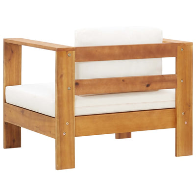 vidaXL 4 Piece Garden Lounge Set with Cushions Grey Solid Acacia Wood