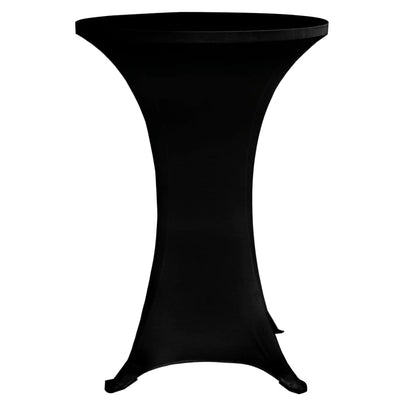 vidaXL Standing Table Cover Ø80 cm Black Stretch 4 pcs
