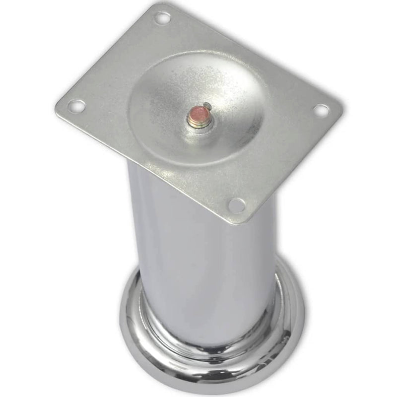 vidaXL Sofa Legs 8 pcs Round Chrome 180 mm
