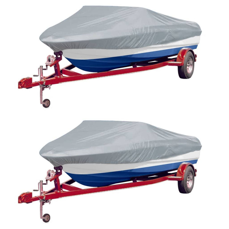 vidaXL Boat Covers 2 pcs Grey Length 519-580 cm Width 294 cm