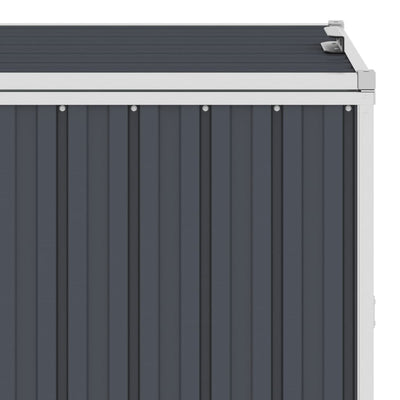 vidaXL Double Garbage Bin Shed Grey 143x81x121 cm Steel