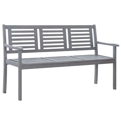 vidaXL 2-Seater Garden Bench 120 cm Grey Solid Eucalyptus Wood