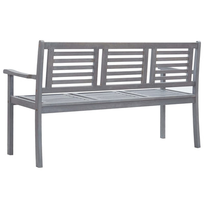 vidaXL 2-Seater Garden Bench 120 cm Grey Solid Eucalyptus Wood
