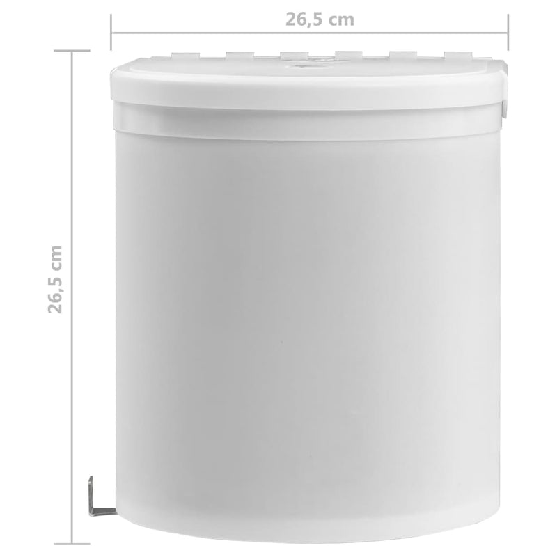 vidaXL Kitchen Built-in Dust Bin Plastic 8 L