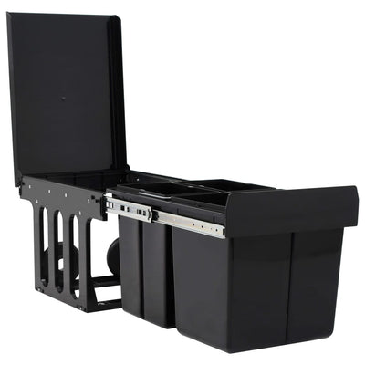 vidaXL Kitchen Cupboard Pull-out Dustbin Soft-Close 36 L