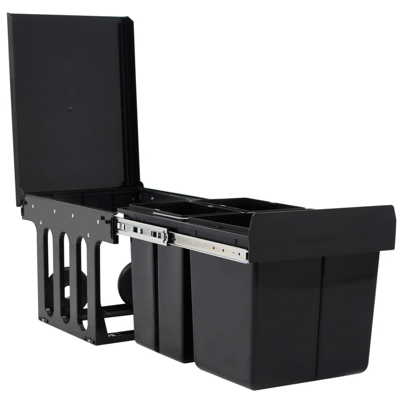 vidaXL Kitchen Cupboard Pull-out Dustbin Soft-Close 36 L