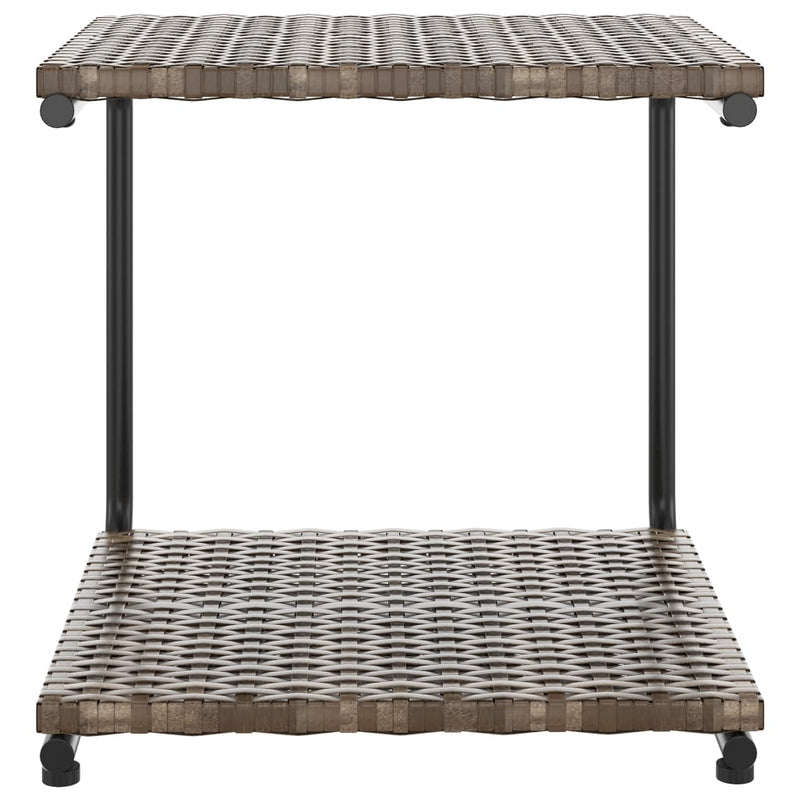 vidaXL 2-Person Garden Sun Bed with Cushions Poly Rattan Black