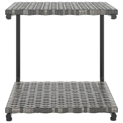 vidaXL 2-Person Garden Sun Bed with Cushions Poly Rattan Black