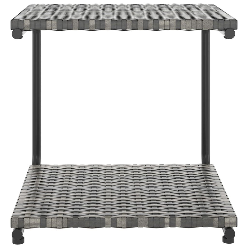 vidaXL 2-Person Garden Sun Bed with Cushions Poly Rattan Black