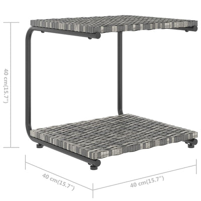 vidaXL 2-Person Garden Sun Bed with Cushions Poly Rattan Black