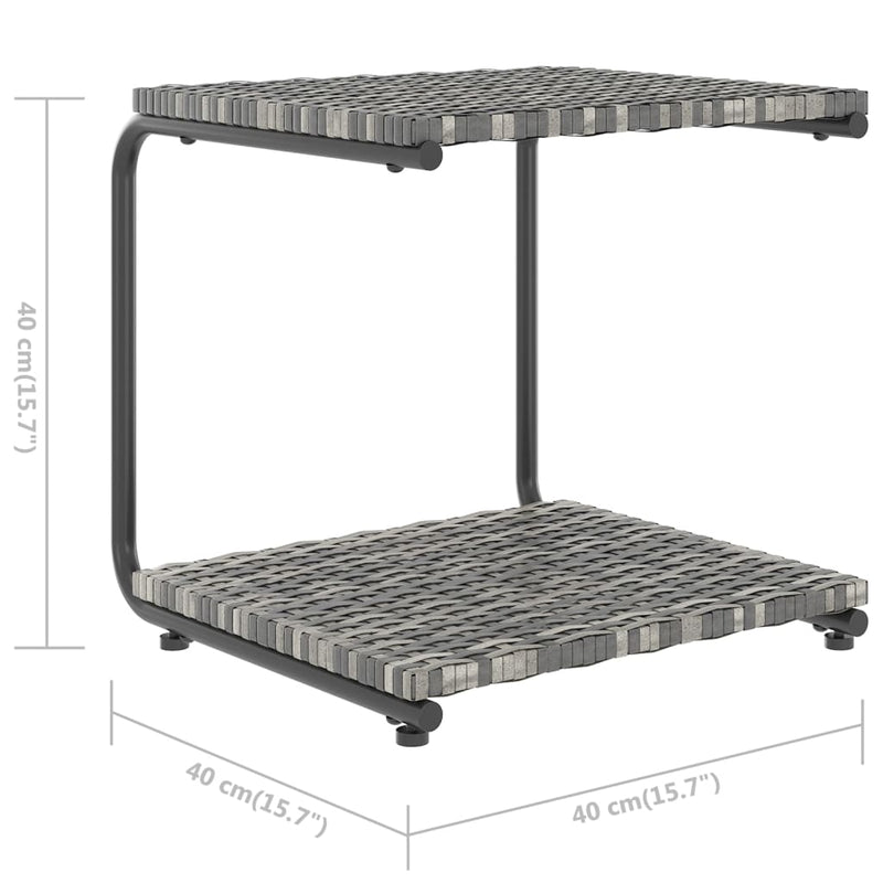 vidaXL 2-Person Garden Sun Bed with Cushions Poly Rattan Black