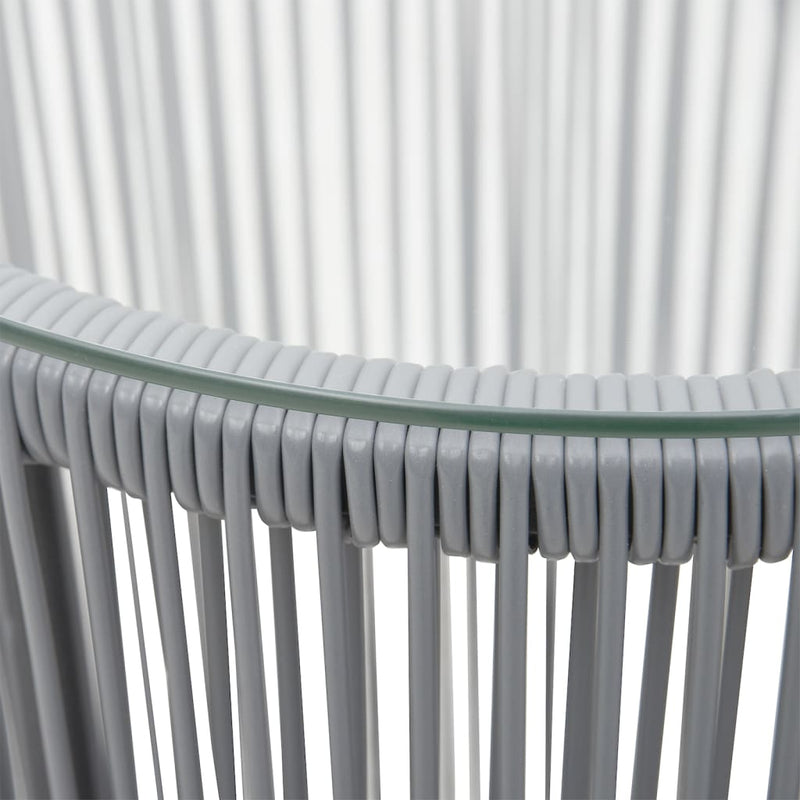 vidaXL 3 Piece Bistro Set with Cushions PE Rattan Black