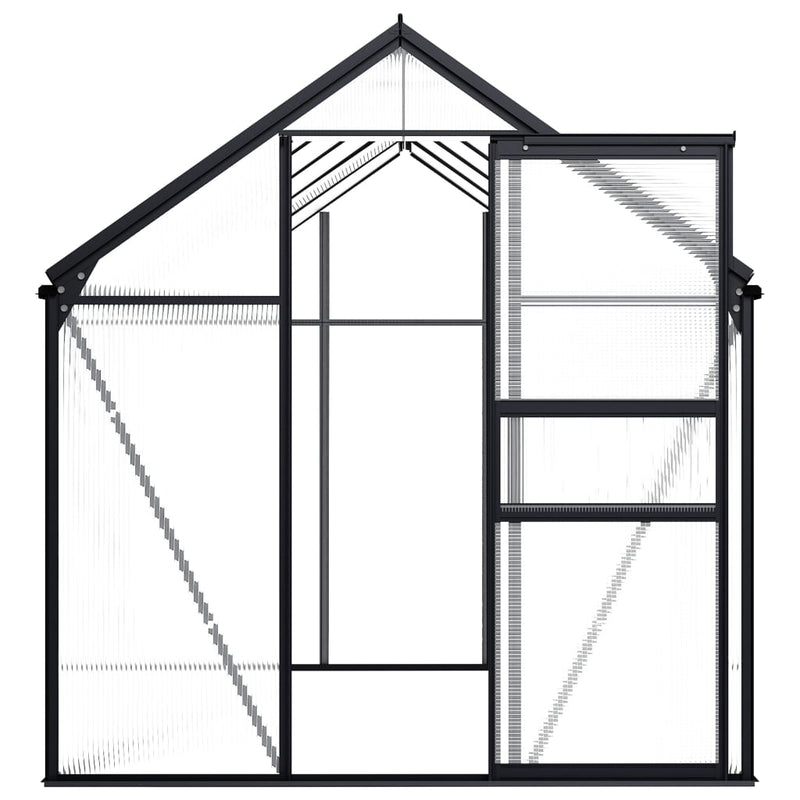 vidaXL Greenhouse Anthracite Aluminium 5.89 m²