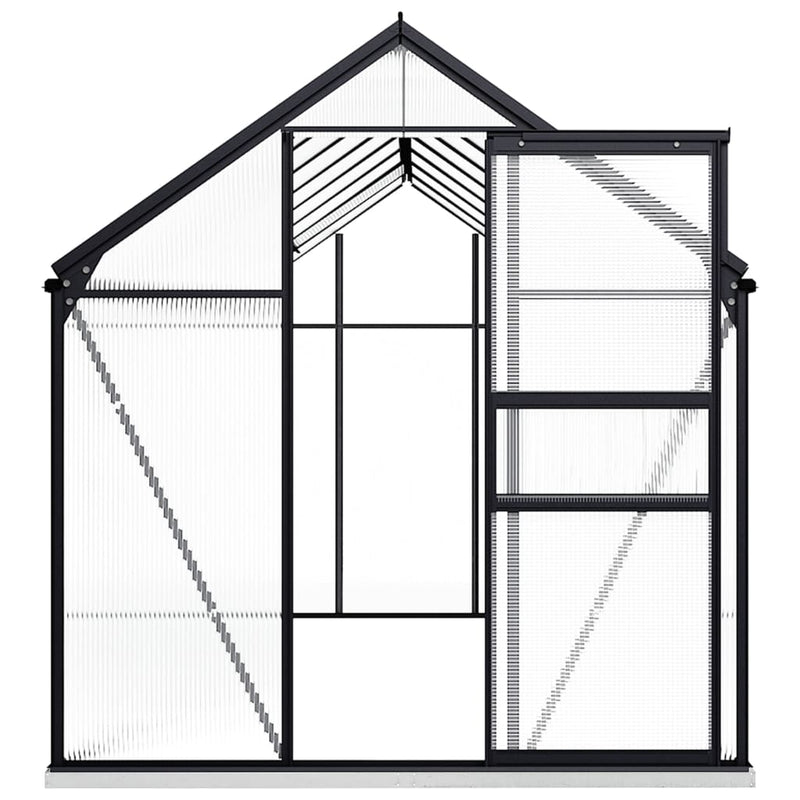 vidaXL Greenhouse with Base Frame Anthracite Aluminium 9.31 m²