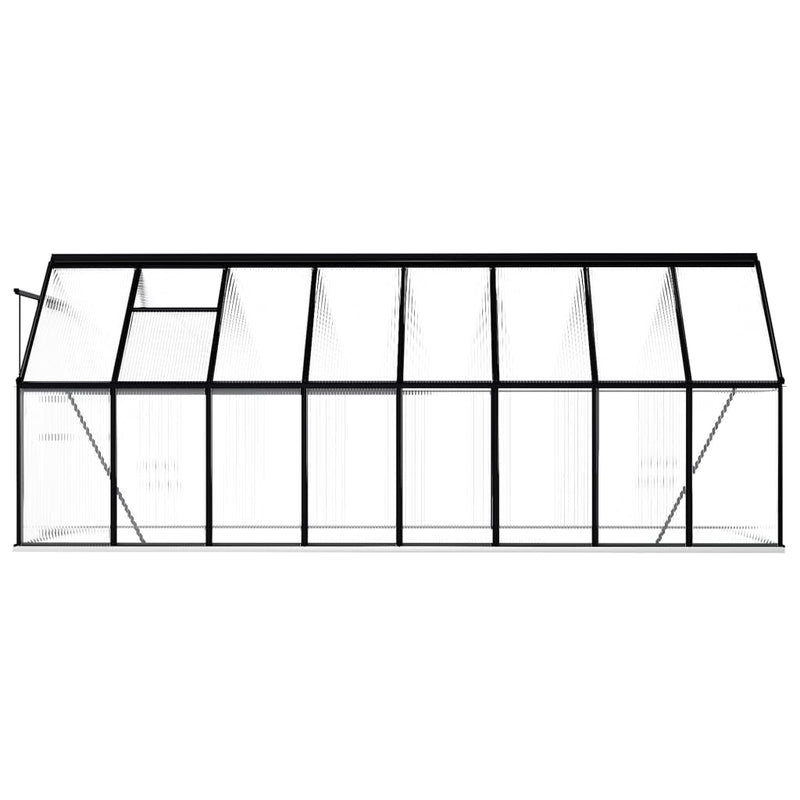 vidaXL Greenhouse with Base Frame Anthracite Aluminium 9.31 m²
