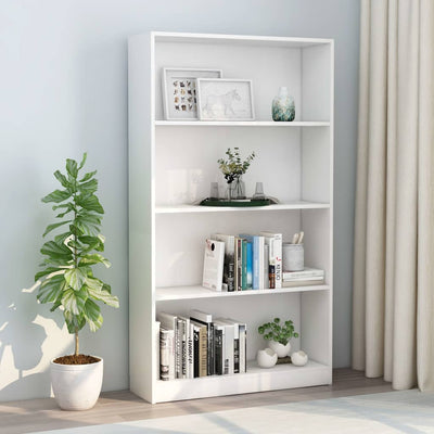 vidaXL 4-Tier Book Cabinet Sonoma Oak 80x24x142 cm Engineered Wood