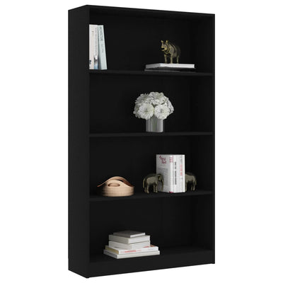 vidaXL 4-Tier Book Cabinet Sonoma Oak 80x24x142 cm Engineered Wood