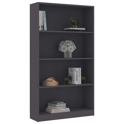 vidaXL 4-Tier Book Cabinet Sonoma Oak 80x24x142 cm Engineered Wood