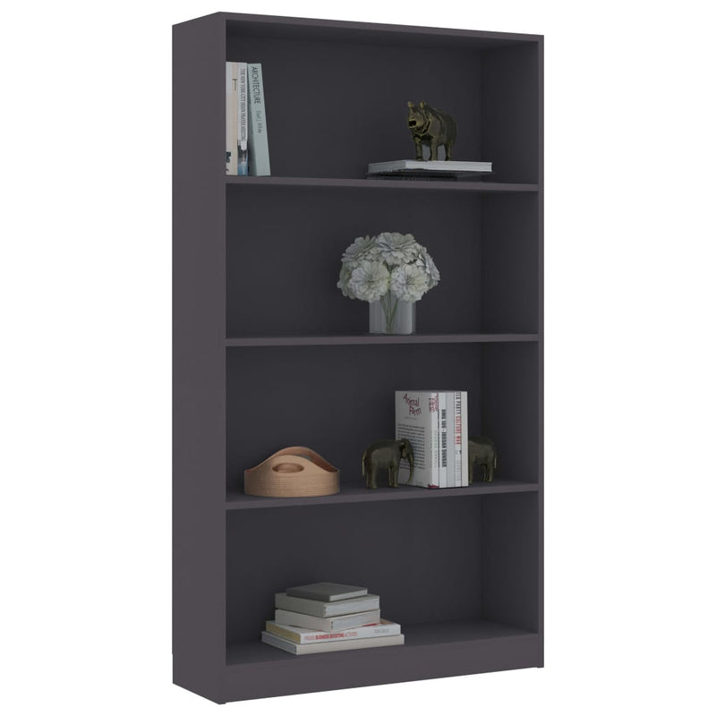 vidaXL 4-Tier Book Cabinet Sonoma Oak 80x24x142 cm Engineered Wood