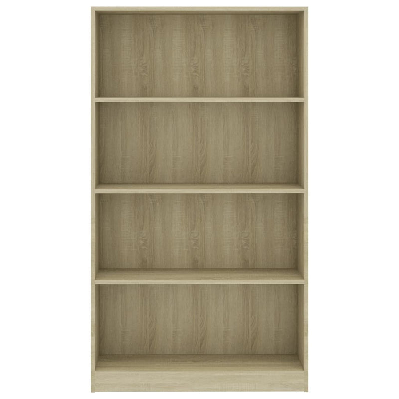 vidaXL 4-Tier Book Cabinet Sonoma Oak 80x24x142 cm Engineered Wood