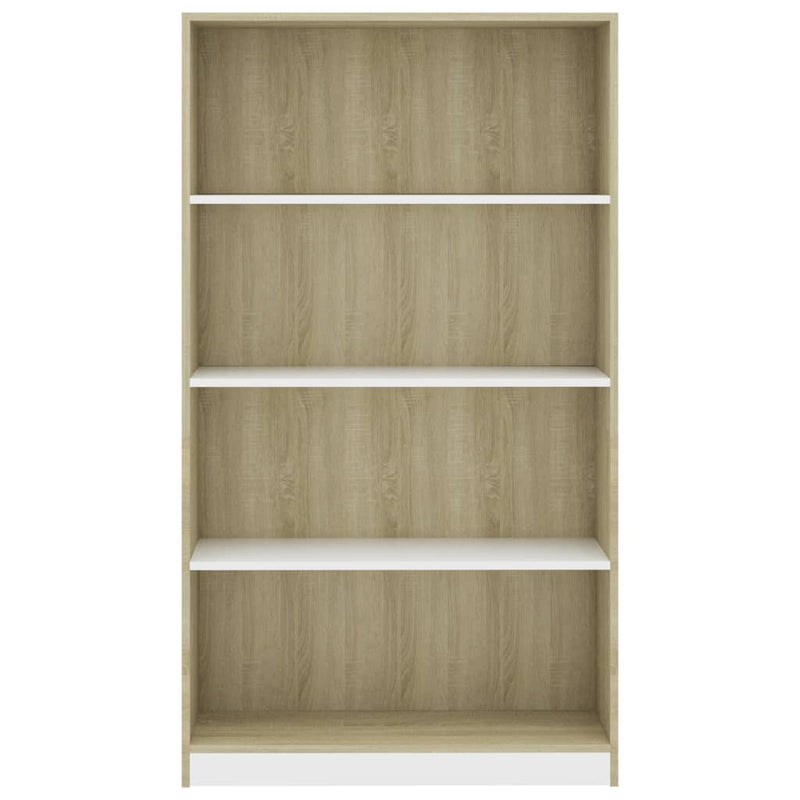 vidaXL 4-Tier Book Cabinet Sonoma Oak 80x24x142 cm Engineered Wood