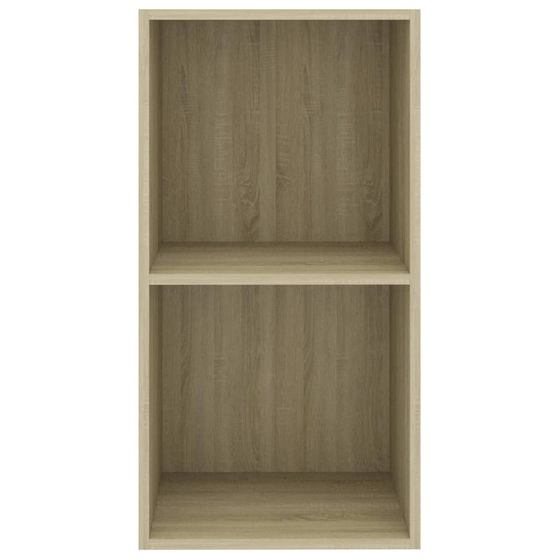 vidaXL 2-Tier Book Cabinet Sonoma Oak 40x30x76.5 cm Engineered Wood
