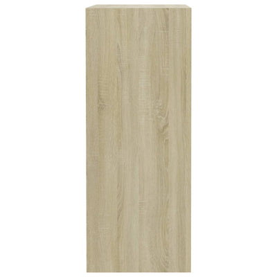 vidaXL 2-Tier Book Cabinet Sonoma Oak 40x30x76.5 cm Engineered Wood