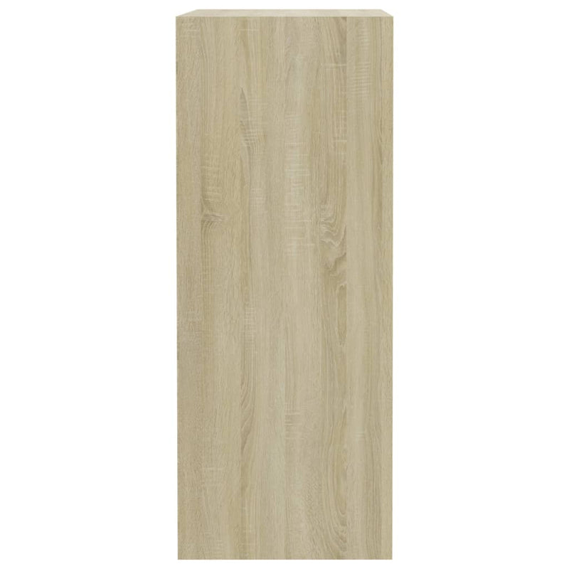vidaXL 2-Tier Book Cabinet Sonoma Oak 40x30x76.5 cm Engineered Wood
