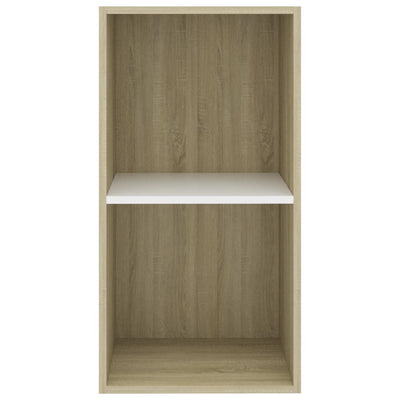 vidaXL 2-Tier Book Cabinet Sonoma Oak 40x30x76.5 cm Engineered Wood
