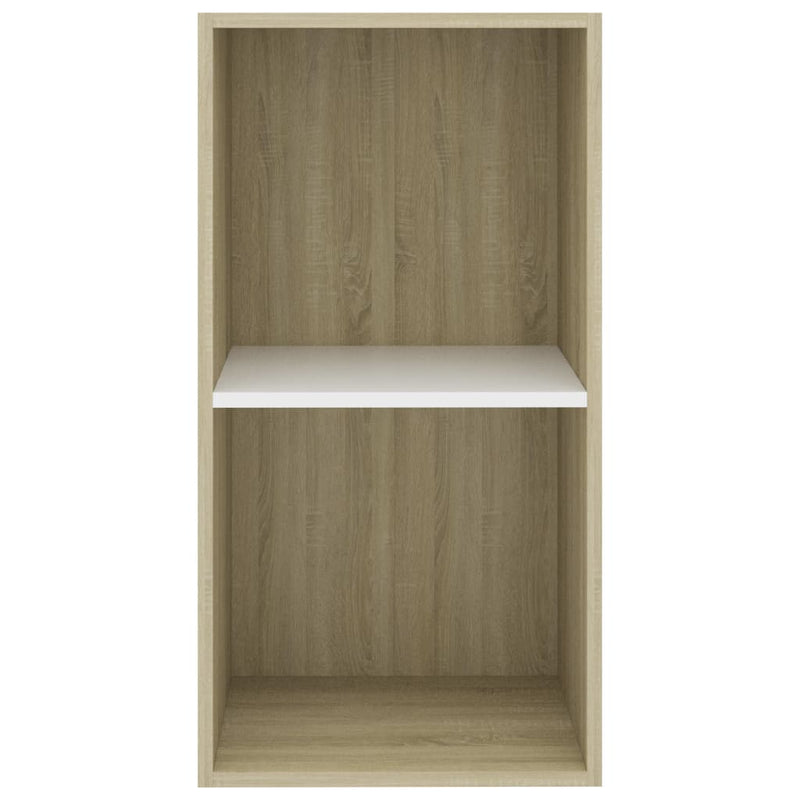 vidaXL 2-Tier Book Cabinet Sonoma Oak 40x30x76.5 cm Engineered Wood
